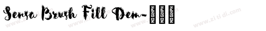 Sensa Brush Fill Dem字体转换